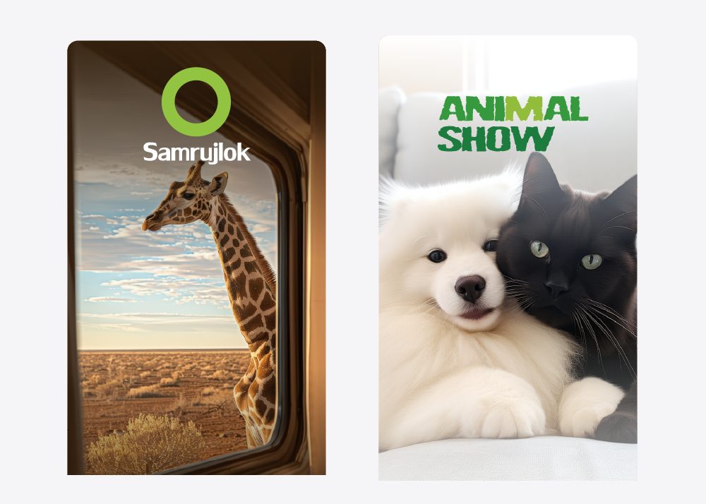 Posters of the Samrujlok and Animal Show channels
